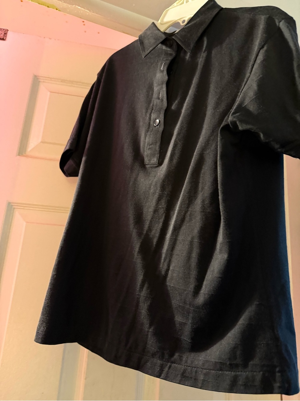Men's Black Short-Sleeve Polo Shirt